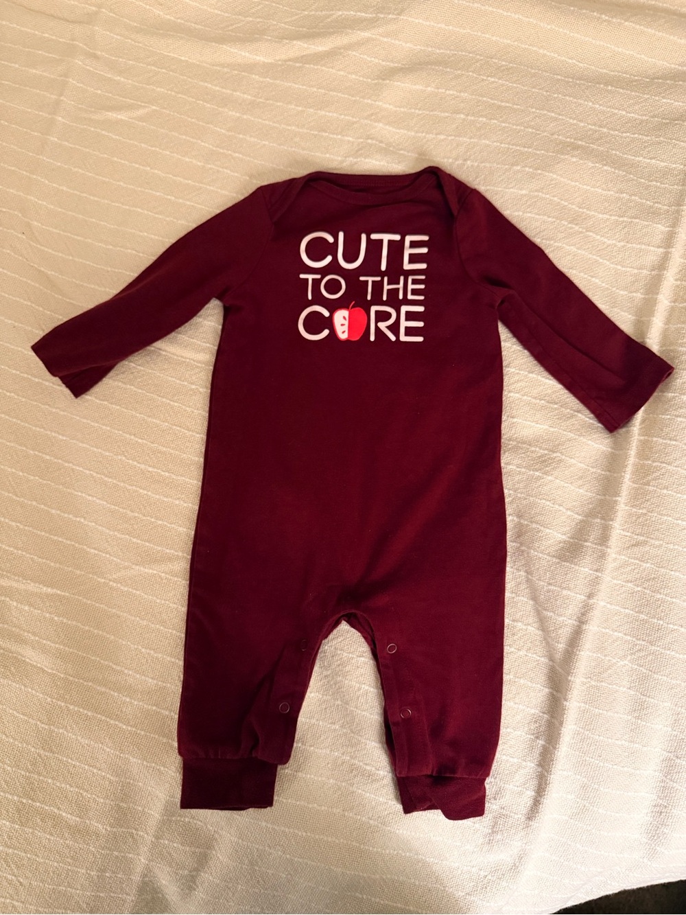 Cat & Jack Burgundy "Cute to the Core" One-Piece